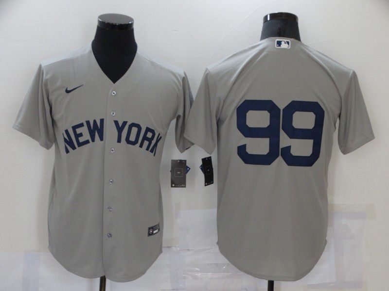 Men New York Yankees #99 No Name Grey Game 2021 Nike MLB Jersey->new york yankees->MLB Jersey